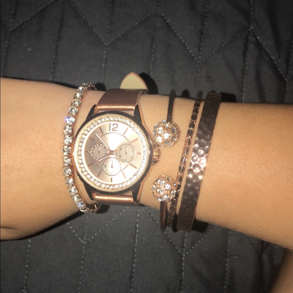 bracelets and watch